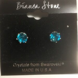 925 swarovski London Blue Earrings